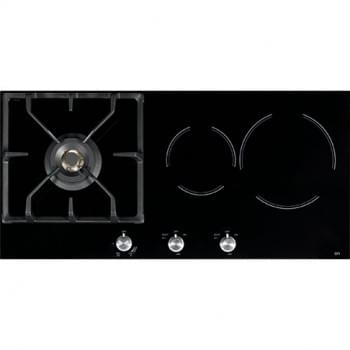 Gas and Induction Cooktop FIXG903B1L Black Ceramic Glass