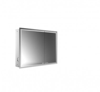 Mirror cabinet, 915 mm, wide door left, built-in, IP44