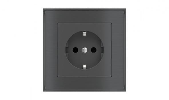 Square socket point (55x55 mm module) - Schuko