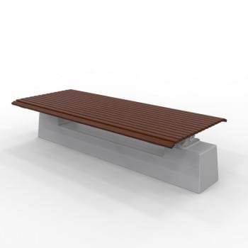 London Double Width Bench Plinth Mount + Concrete Plinth from Astra Street Furniture