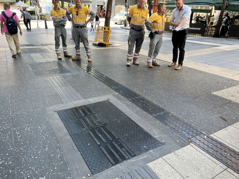 Installed Innovative Braille Traile' Electricity Covers in Brisbane's Queens St Mall