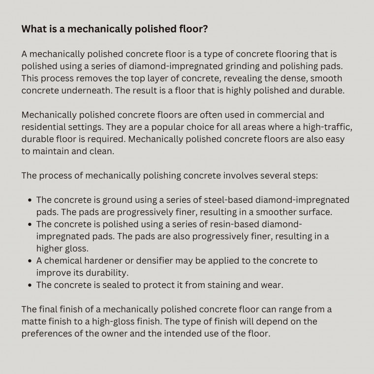 How is a Polished Concrete Floor Created?