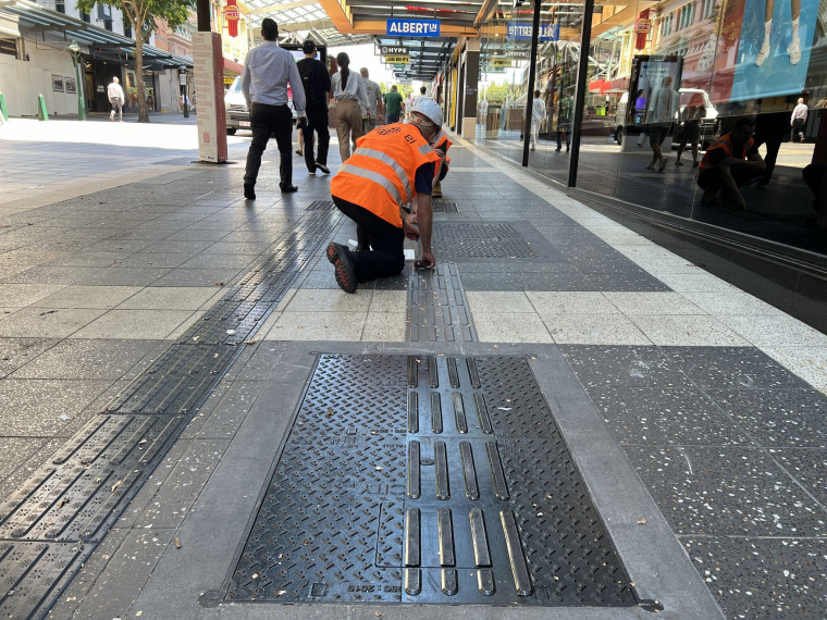Installed Innovative Braille Traile' Electricity Covers in Brisbane's Queens St Mall