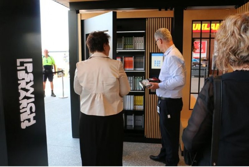 Ground-breaking library pod opens in shopping centre