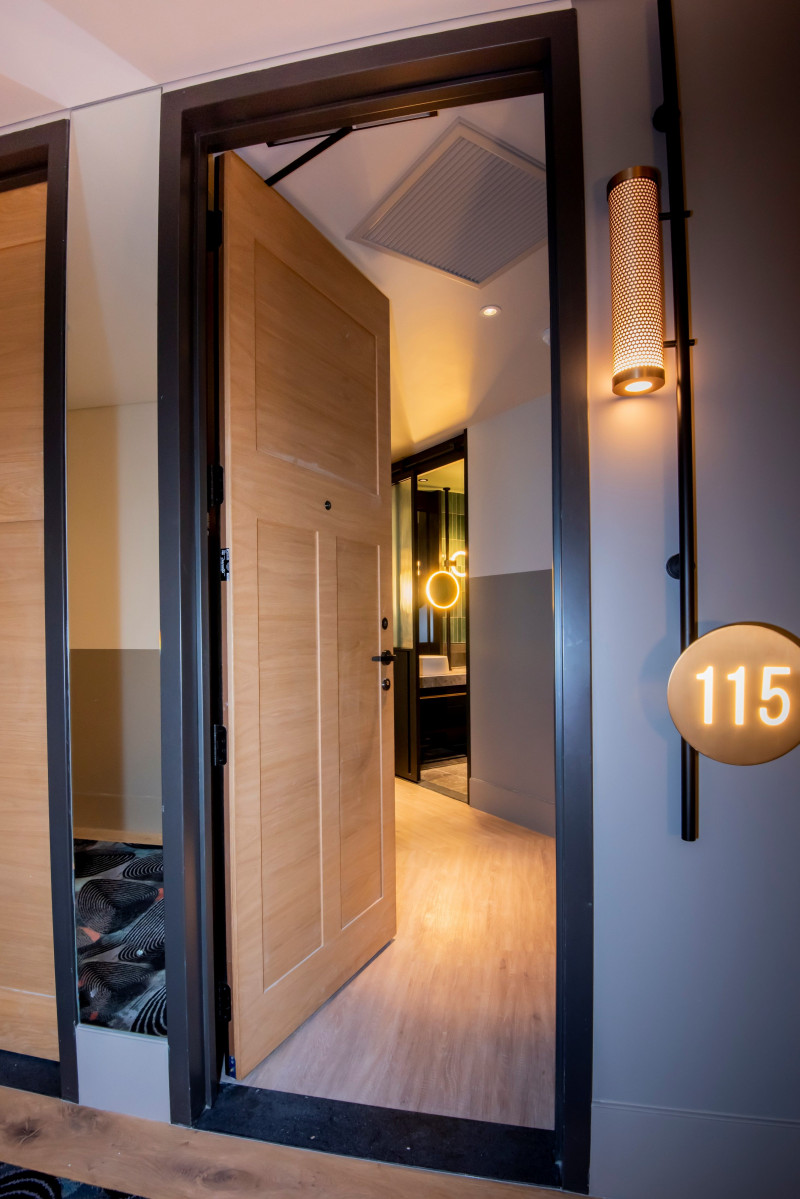 Fire Doors with Panelled Veneer Design Options