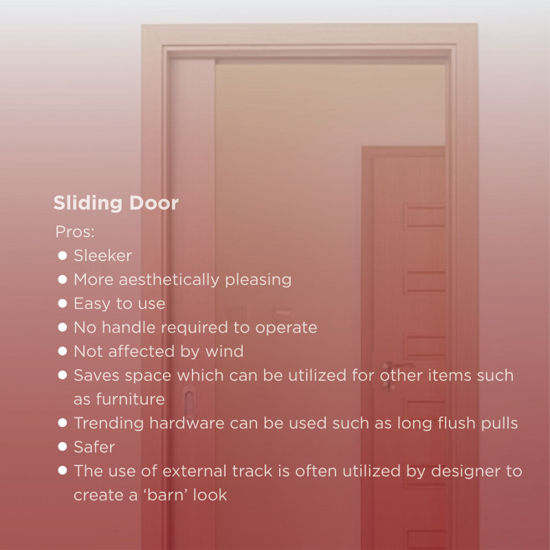 Hinged vs sliding door (Advantages)