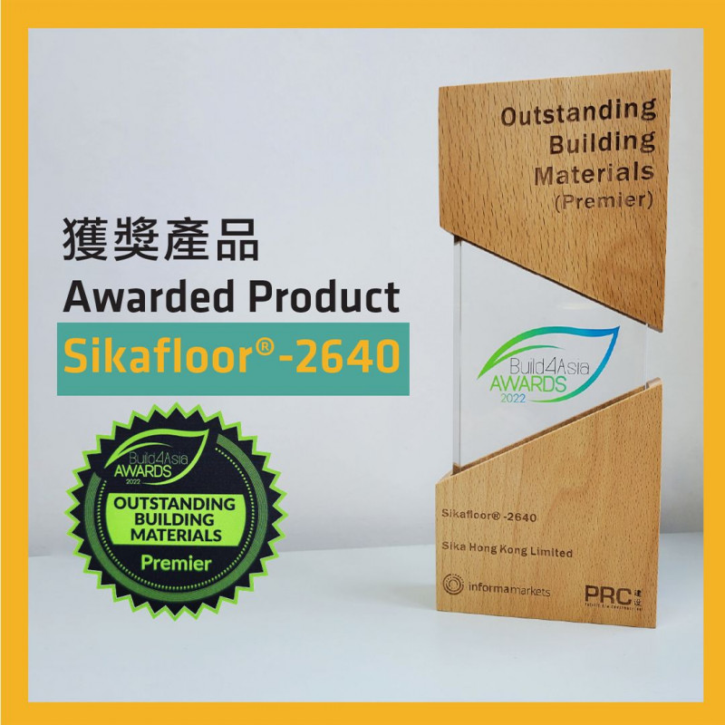 Sika is Recognized in Build4Asia Awards 2022  – Outstanding Building Materials