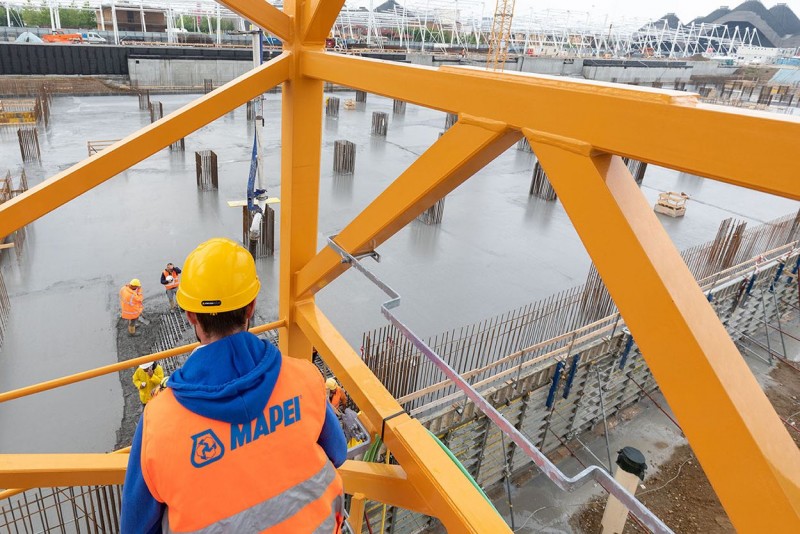New Galeazzi Hospital: Mapei are part of the record-breaking pour