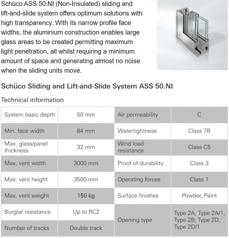 Schüco Aluminium Lift-and-Slide System