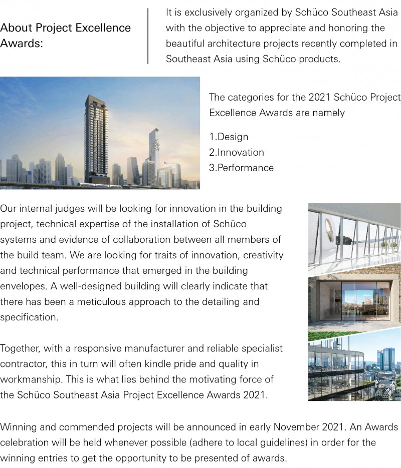 Schüco Southeast Asia Project Excellence Awards 2021