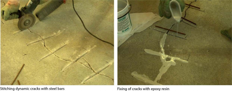 How to fix cracked epoxy flooring