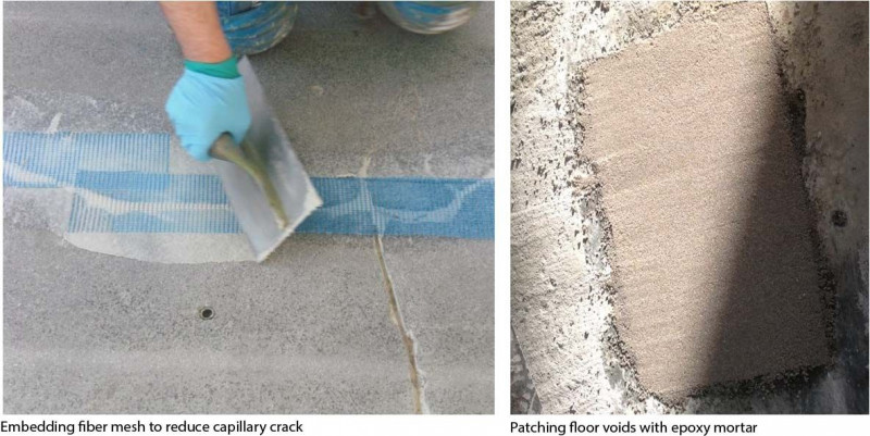 How to fix cracked epoxy flooring