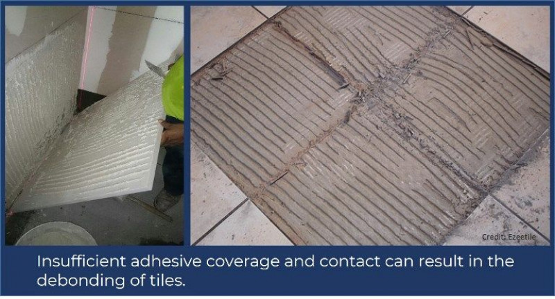 Factors affecting tile adhesion during tile installation