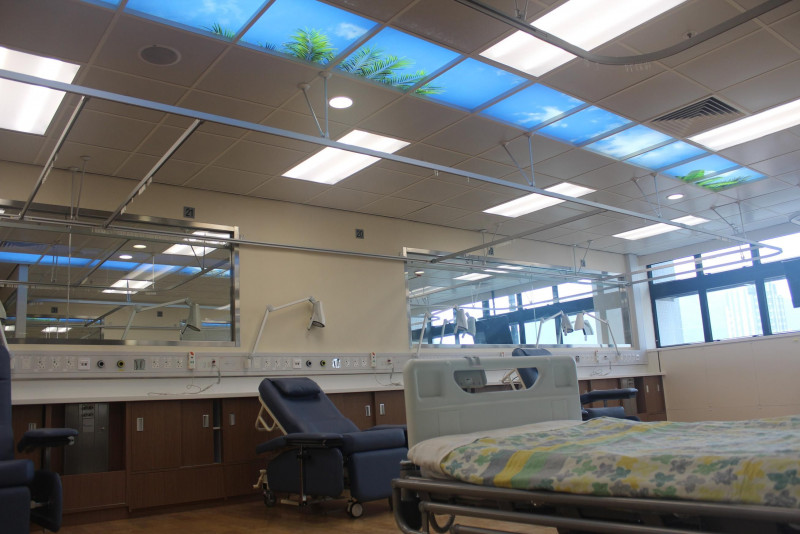 SkyCeilings™ and Virtual Windows™ bring indoor the therapeutic benefits of a visual connection to nature