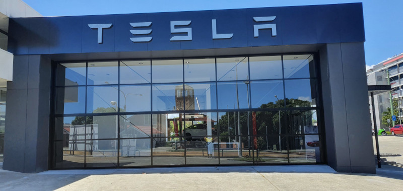 New Tesla Building - Stunning Commercial Frontage