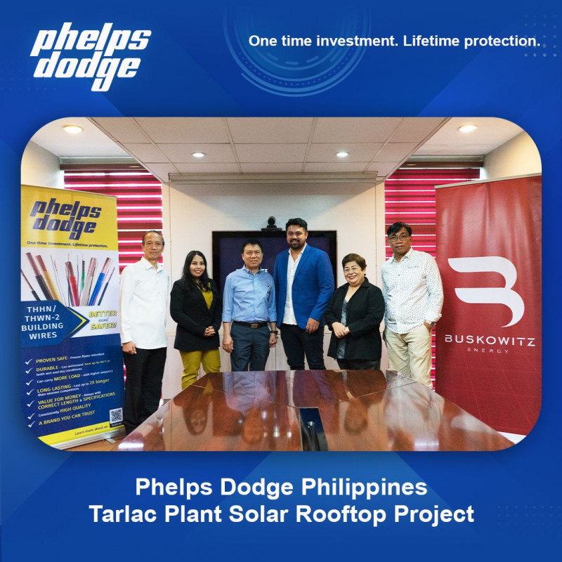 Phelps Dodge Philippines Partners with Buskowitz Energy to Harness Solar Power at Tarlac Plant